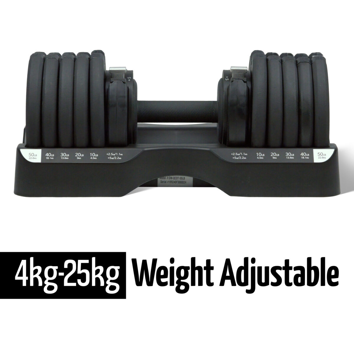 25kg Adjustable Dumbbell Weight Range