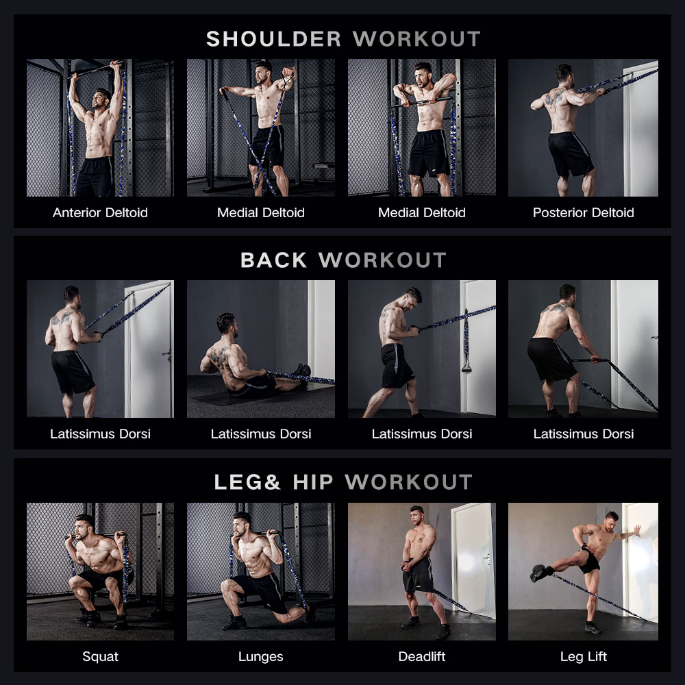 Back workout with Resistance Band