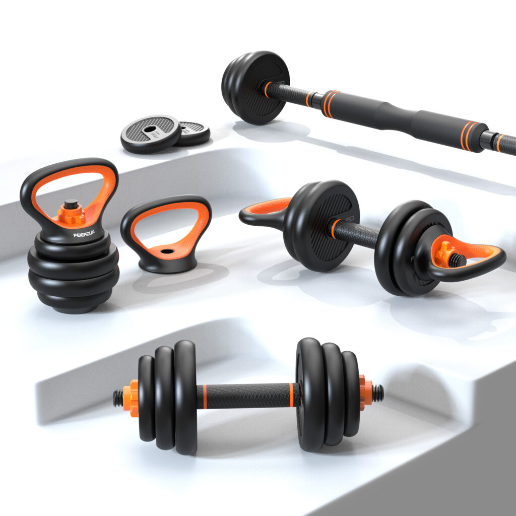 HighQuality 40 kg Dumbbell BarBell Set OMR